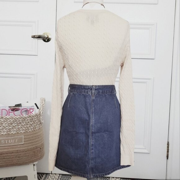 Tommy Hilfiger 100٪ Pima Cotton V Neck Cable Knit Pullover- Size M - Picture 6 of 15